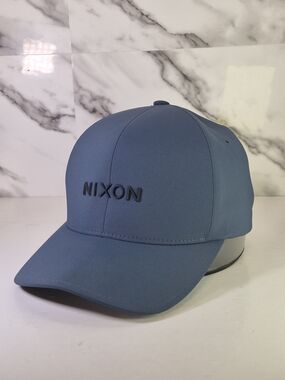 Nixon Men's Blue Logo Baseball Cap. Fitted S/M